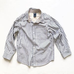 Oshkosh blue/white stripe button down shirt EUC 6X